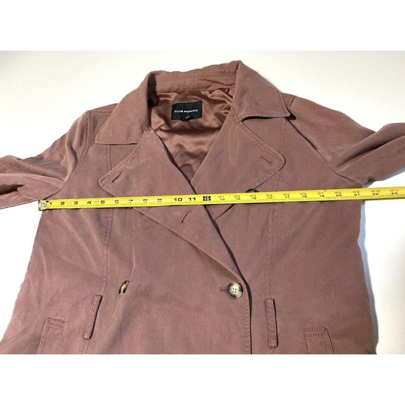 Club Monaco Womens Double Breasted Blazer Jacket Blush Pale Mauve Large L - Picture 10 of 12